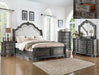 Sheffield Antique Gray Queen Panel Bed - Gate Furniture