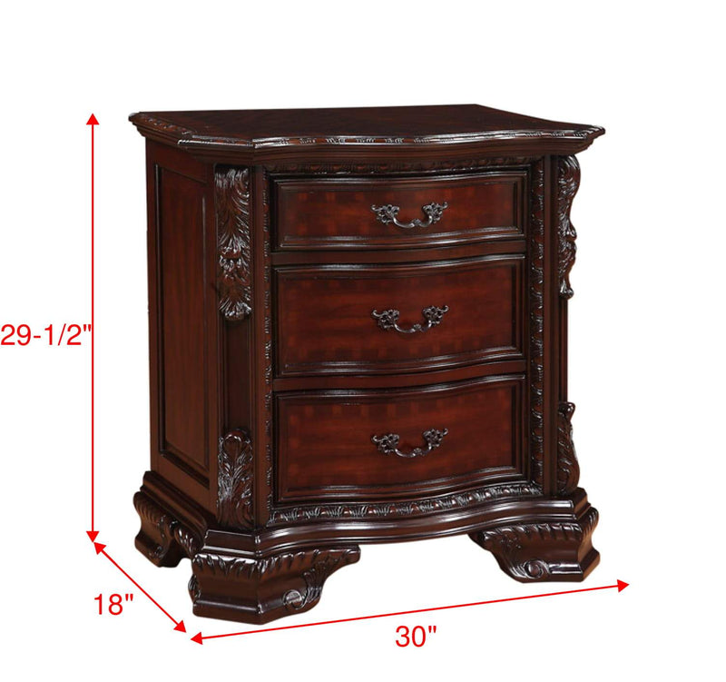 Sheffield Dark Cherry Nightstand - Gate FurnitureNightstand