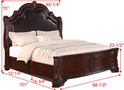 Sheffield Dark Cherry Queen Panel Bed - Gate FurnitureQueen Bed