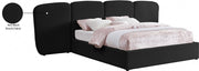 Shiloh Boucle Fabric King Bed (3 Boxes) Black - Gate FurnitureKing Bed