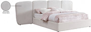 Shiloh Boucle Fabric King Bed (3 Boxes) Cream - Gate FurnitureKing Bed