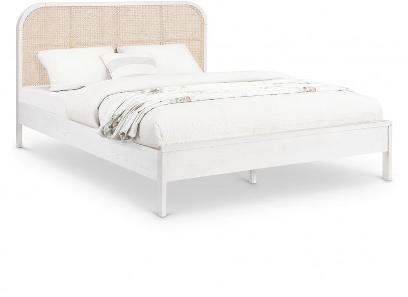 Siena Ash Wood King Bed (3 Boxes) White - Gate FurnitureKing Bed