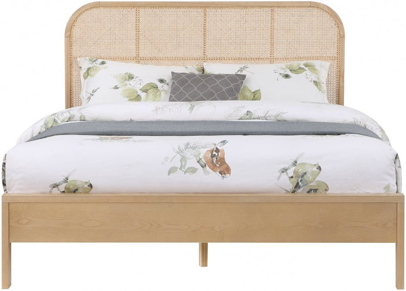 Siena Ash Wood Queen Bed (3 Boxes) Natural - Gate FurnitureQueen Bed