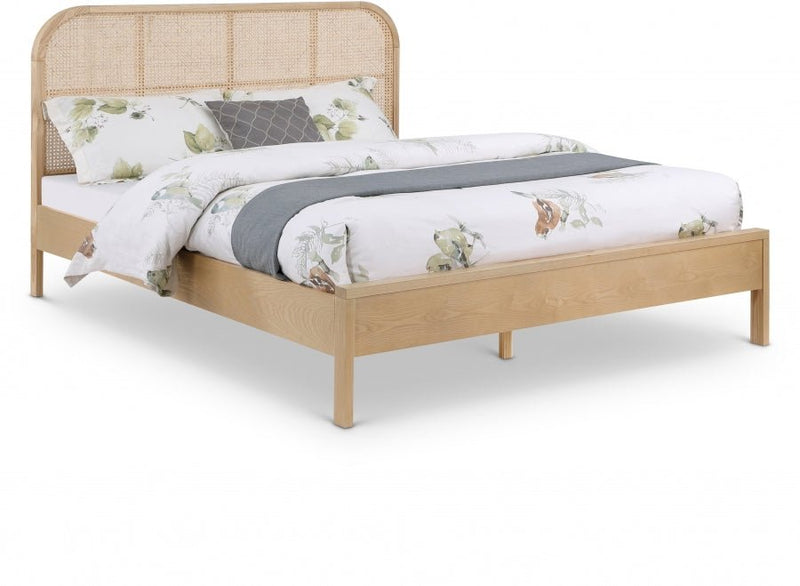 Siena Ash Wood Queen Bed (3 Boxes) Natural - Gate FurnitureQueen Bed