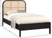 Siena Ash Wood Twin Bed (3 Boxes) Black - Gate FurnitureTwin Bed