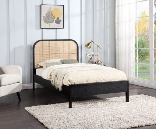Siena Ash Wood Twin Bed (3 Boxes) Black - Gate FurnitureTwin Bed