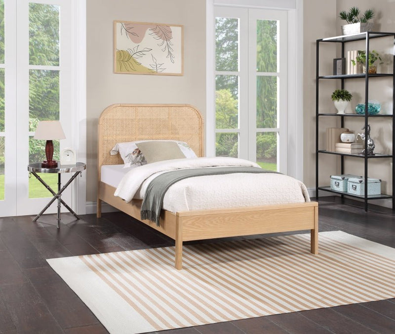 Siena Ash Wood Twin Bed (3 Boxes) Natural - Gate FurnitureTwin Bed