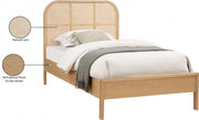 Siena Ash Wood Twin Bed (3 Boxes) Natural - Gate FurnitureTwin Bed