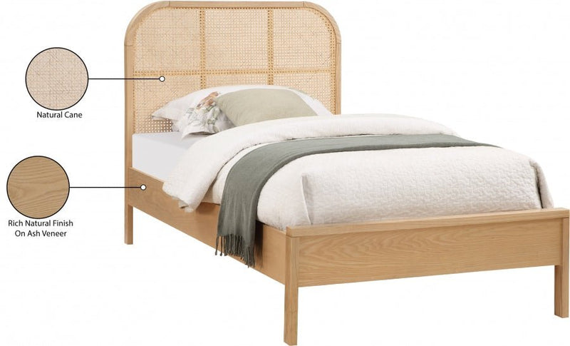 Siena Ash Wood Twin Bed (3 Boxes) Natural - Gate FurnitureTwin Bed
