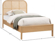 Siena Ash Wood Twin Bed (3 Boxes) Natural - Gate FurnitureTwin Bed