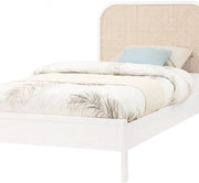 Siena Ash Wood Twin Bed (3 Boxes) White - Gate FurnitureTwin Bed