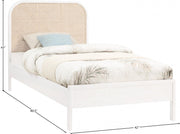 Siena Ash Wood Twin Bed (3 Boxes) White - Gate FurnitureTwin Bed