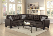 Sinclair Chocolate Reversible Sectional - Gate FurnitureSectional