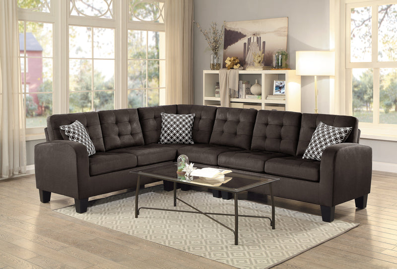Sinclair Chocolate Reversible Sectional - Gate FurnitureSectional