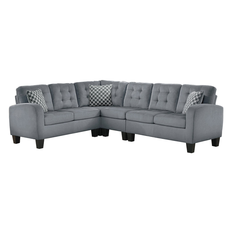 Sinclair Gray Reversible Sectional - Gate FurnitureSectional