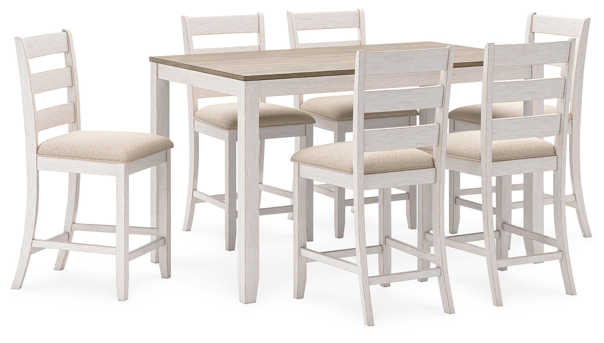 Skempton Counter Height Dining Table and Bar Stools (Set of 7) - D394-423 - Gate Furniture