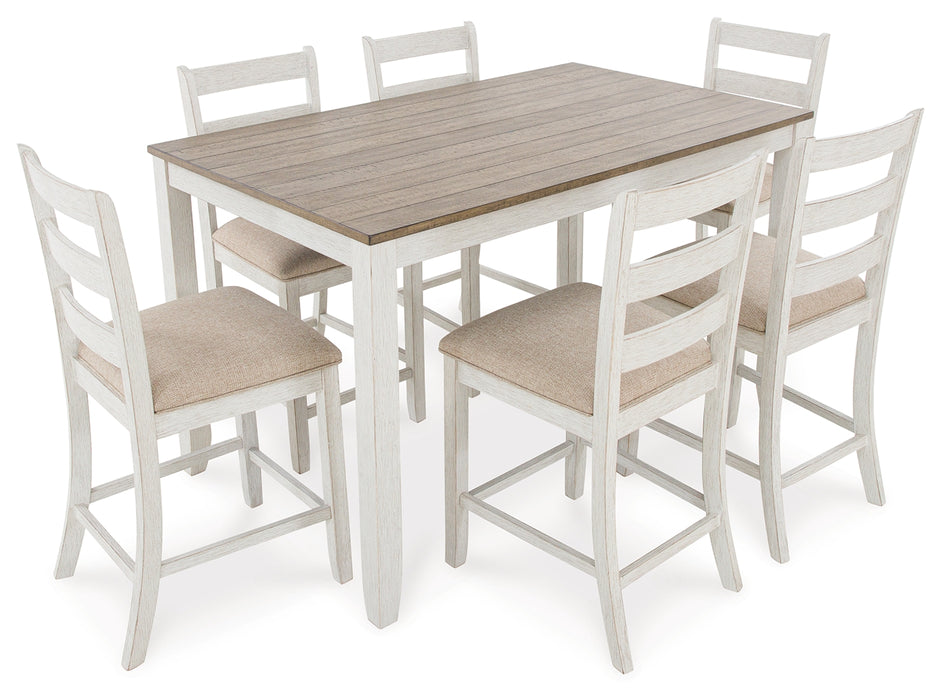 Skempton Counter Height Dining Table and Bar Stools (Set of 7) - D394-423 - Gate Furniture