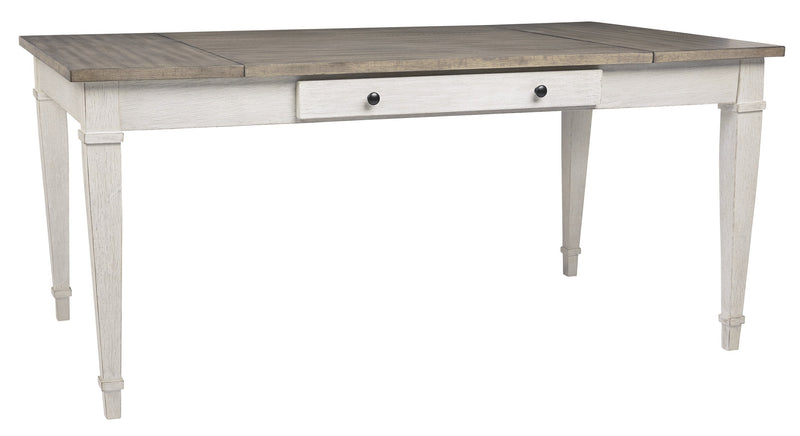 Skempton White - Light Brown Dining Room Set - Gate FurnitureDining Room Set