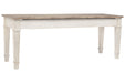 Skempton White/Light Brown Storage Bench - D394-00 - Gate Furniture