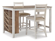 Skempton White/Light Brown 3 - Piece Counter Height Set - Gate FurnitureCounter Height Set