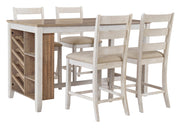 Skempton White/Light Brown 5 - Piece Counter Height Set - Gate FurnitureCounter Height Set