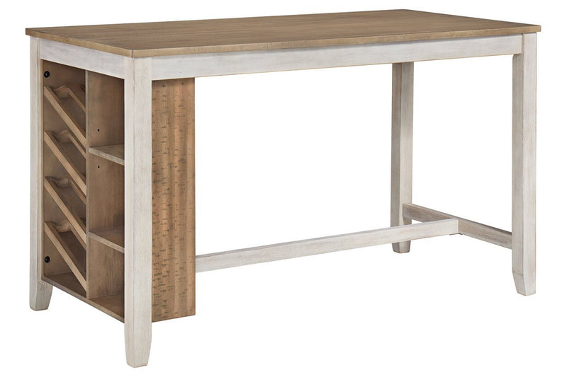 Skempton White/Light Brown Counter Height Dining Table - Gate FurnitureCounter Height Table