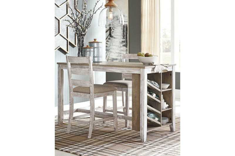 Skempton White/Light Brown Counter Height Dining Table - Gate FurnitureCounter Height Table