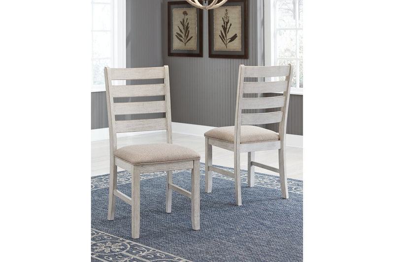 Skempton White/Light Brown Dining Chair (Set of 2) - Gate FurnitureDining Chair