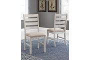 Skempton White/Light Brown Dining Chair (Set of 2) - Gate FurnitureDining Chair