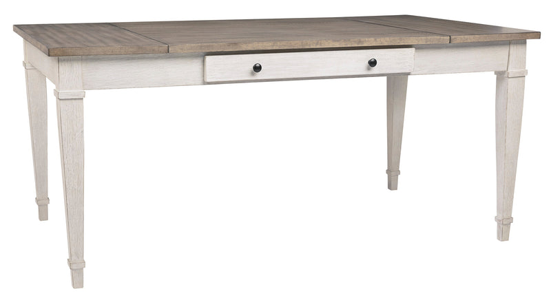 Skempton White/Light Brown Rectangular Dining Set - Gate FurnitureDining Room Set