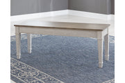 Skempton White/Light Brown Storage Bench - Gate FurnitureAccent Bench