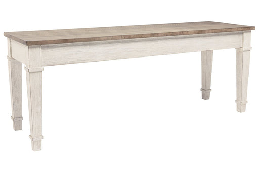 Skempton White/Light Brown Storage Bench - Gate FurnitureAccent Bench