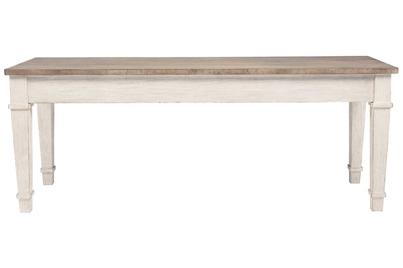 Skempton White/Light Brown Storage Bench - Gate FurnitureAccent Bench