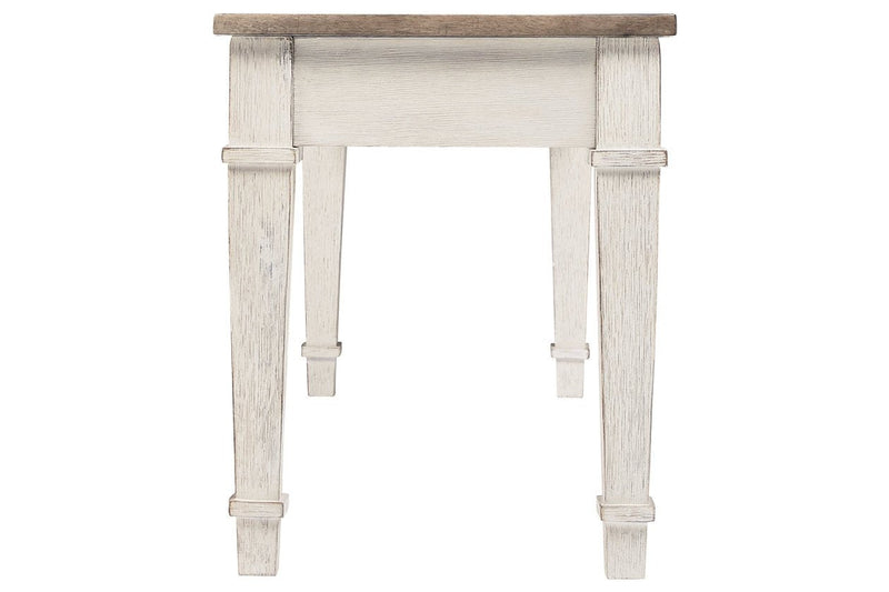 Skempton White/Light Brown Storage Bench - Gate FurnitureAccent Bench