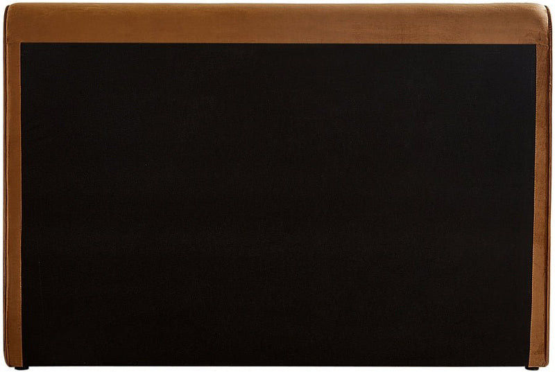 Sloan Velvet King Bed (3 Boxes) Saddle - Gate FurnitureKing Bed