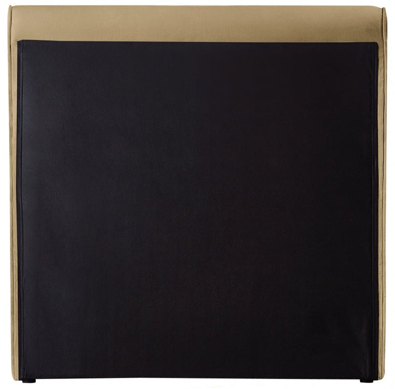 Sloan Velvet Twin Bed (3 Boxes) Camel - Gate FurnitureTwin Bed