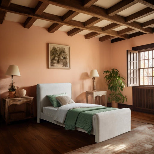 Sloan Velvet Twin Bed (3 Boxes) Cream - Gate FurnitureTwin Bed