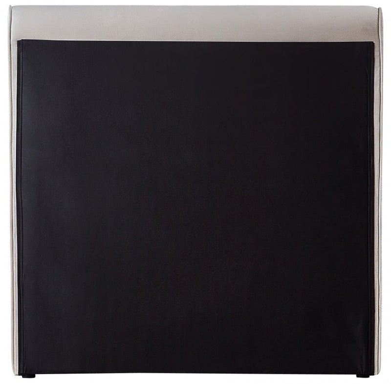 Sloan Velvet Twin Bed (3 Boxes) Cream - Gate FurnitureTwin Bed