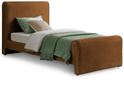 Sloan Velvet Twin Bed (3 Boxes) Saddle - Gate FurnitureTwin Bed