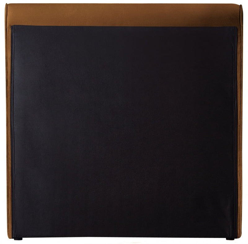 Sloan Velvet Twin Bed (3 Boxes) Saddle - Gate FurnitureTwin Bed