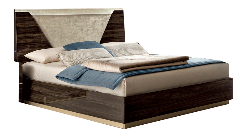 Smart Bed Walnut Queen - Gate Furniture