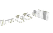 Smart Bedroom White Set - Gate FurnitureBedroom Set