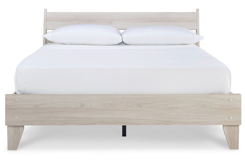 Socalle Natural Queen Panel Platform Bed - Gate FurnitureQueen Bed