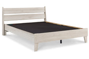 Socalle Natural Queen Panel Platform Bed - Gate FurnitureQueen Bed