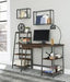 Soho Warm Brown/Gunmetal Home Office Desk with Shelf - Z1710162 - Gate Furniture