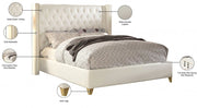 Soho White Bonded Leather King Bed White - Gate FurnitureKing Bed