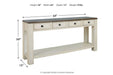 [SPECIAL] Bolanburg Brown/White Sofa/Console Table - T751-4 - Gate Furniture