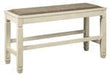 [SPECIAL] Bolanburg Two-tone Counter Height Dining Bench - D647-09 - Gate Furniture