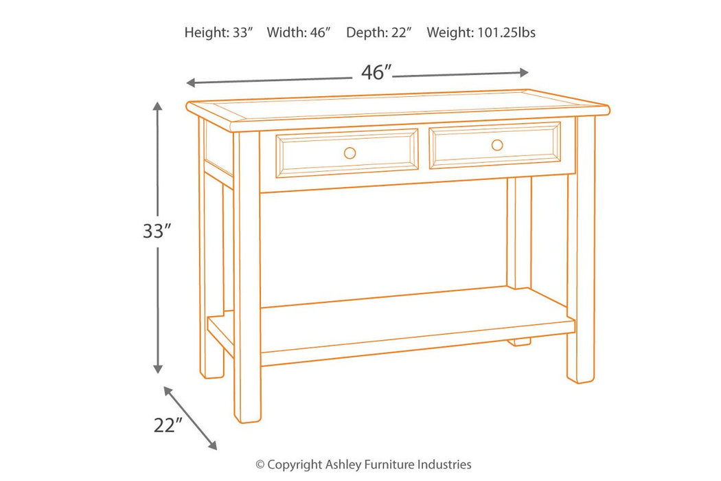 [SPECIAL] Bolanburg Two-tone Sofa/Console Table - T637-4 - Gate Furniture