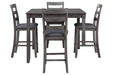 [SPECIAL] Bridson Gray Counter Height Dining Table and Bar Stools (Set of 5) - D383-223 - Gate Furniture
